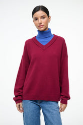 DORIS CASHMERE SWEATER | CRIMSON SAPPHIRE