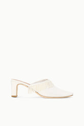 JOANNA KITTEN HEEL MULE | IVORY
