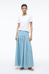 PROCIDA LINEN SKIRT | SEAPORT STRIPE